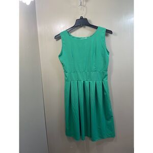 New Light Green Pleated‎ Fit & Flare Sleeveless Dress Summer Party Cocktail XXL